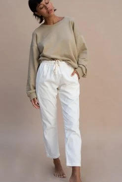 Indigo Luna Livia Cord Trousers Ivory Best Sellers