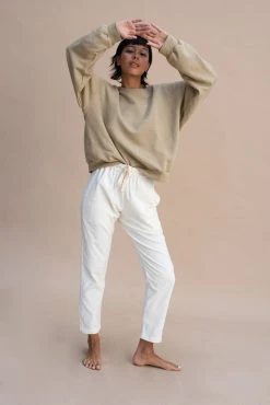 Indigo Luna Livia Cord Trousers Ivory Best Sellers