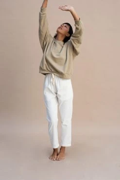 Indigo Luna Livia Cord Trousers Ivory Best Sellers