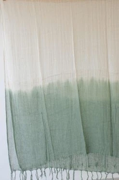 Indigo Luna Cotton Sarong Green Ombre New In