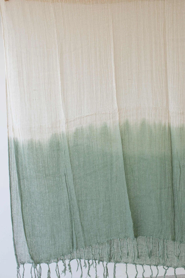 Indigo Luna Cotton Sarong Green Ombre New In