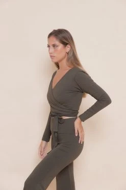 Indigo Luna New In Agni Wrap Top Forest