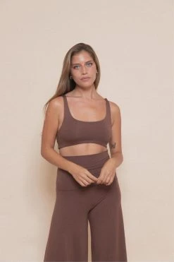 Indigo Luna Boxy Crop Chocolate New In