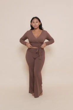 Indigo Luna New In Agni Wrap Top Chocolate