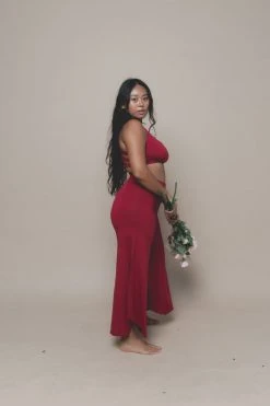 Indigo Luna Layla Flares Dark Rose New In