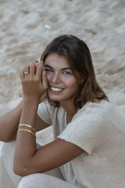 Wild Ivy Best Sellers Enso Bracelet (Slim) Gold