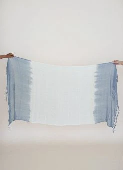 Indigo Luna Cotton Sarong Blue Ombre